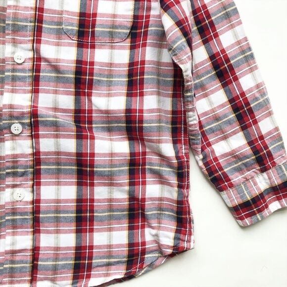 epk blue/red plaid button down shirt EUC 6Y - Picture 3 of 5